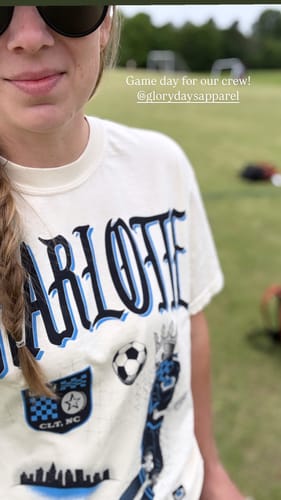Customer photo review of Glory Days Apparel - Charlotte Soccer AOP T-Shirt