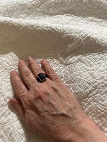 Customer photo review of Emerald Collection- Silicone Rings with Metal Frame