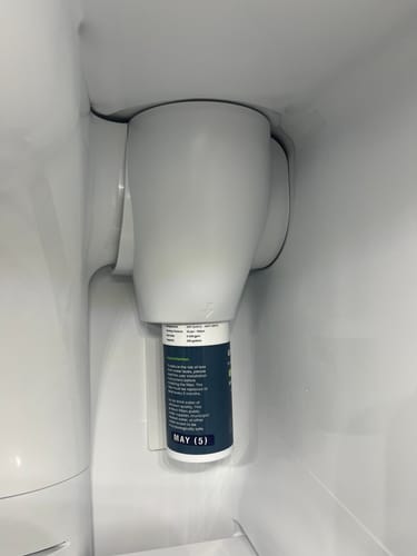 Customer photo review of Glacierfresh XWFE Water Filter Compatible with GE Refrigerator(with chip)