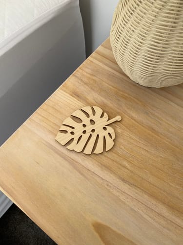 Customer photo review of Monstera Coasters