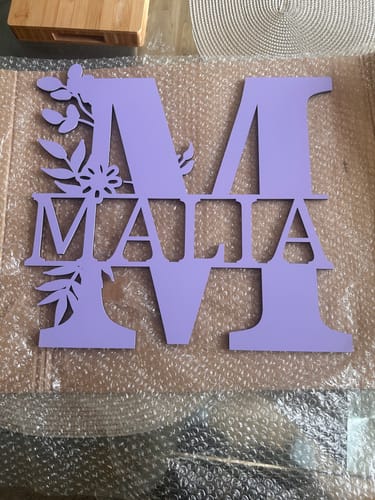 Customer photo review of Floral Monogram Two Layer
