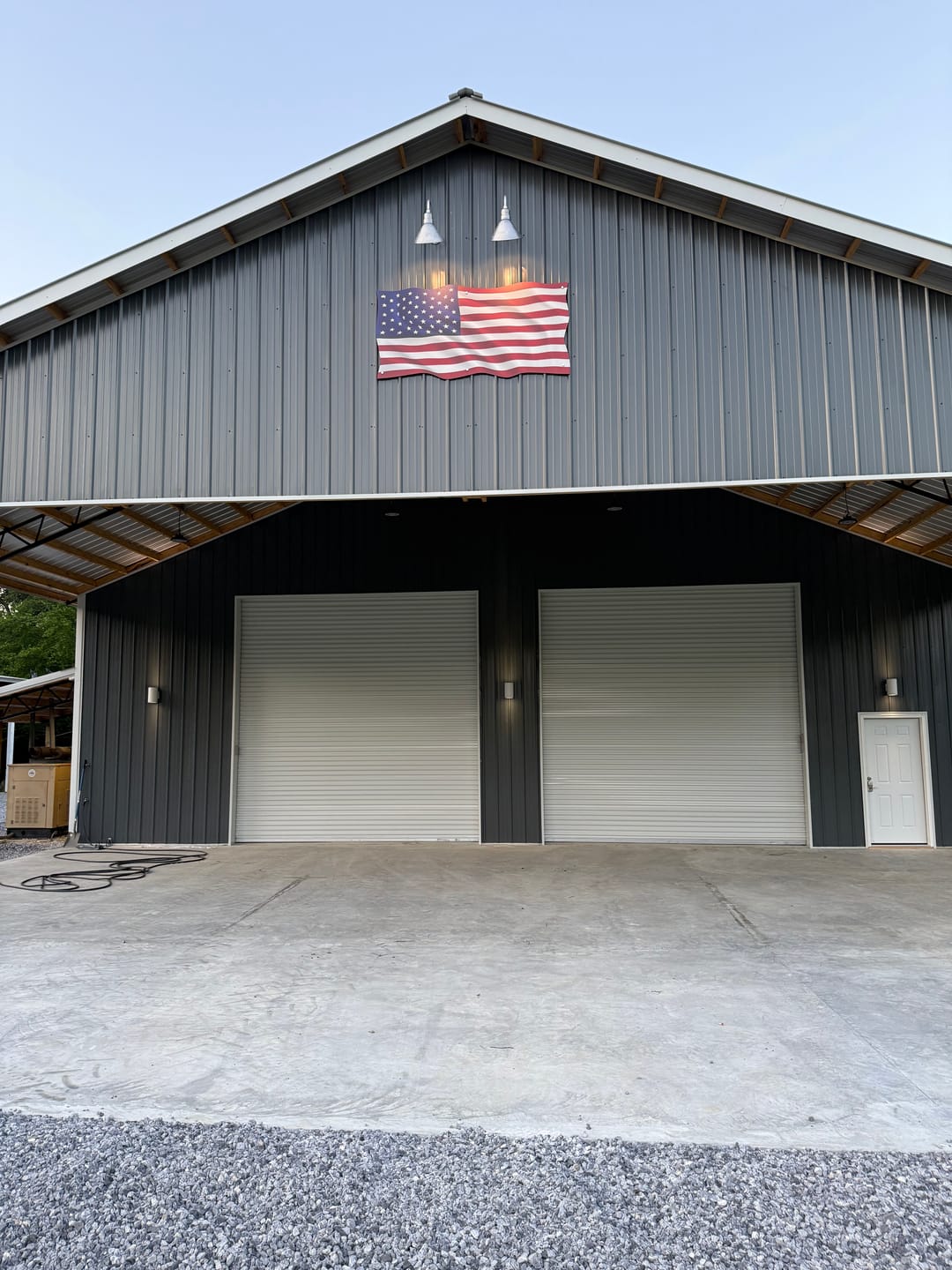 Customer photo review of Large Metal American Flag Waving