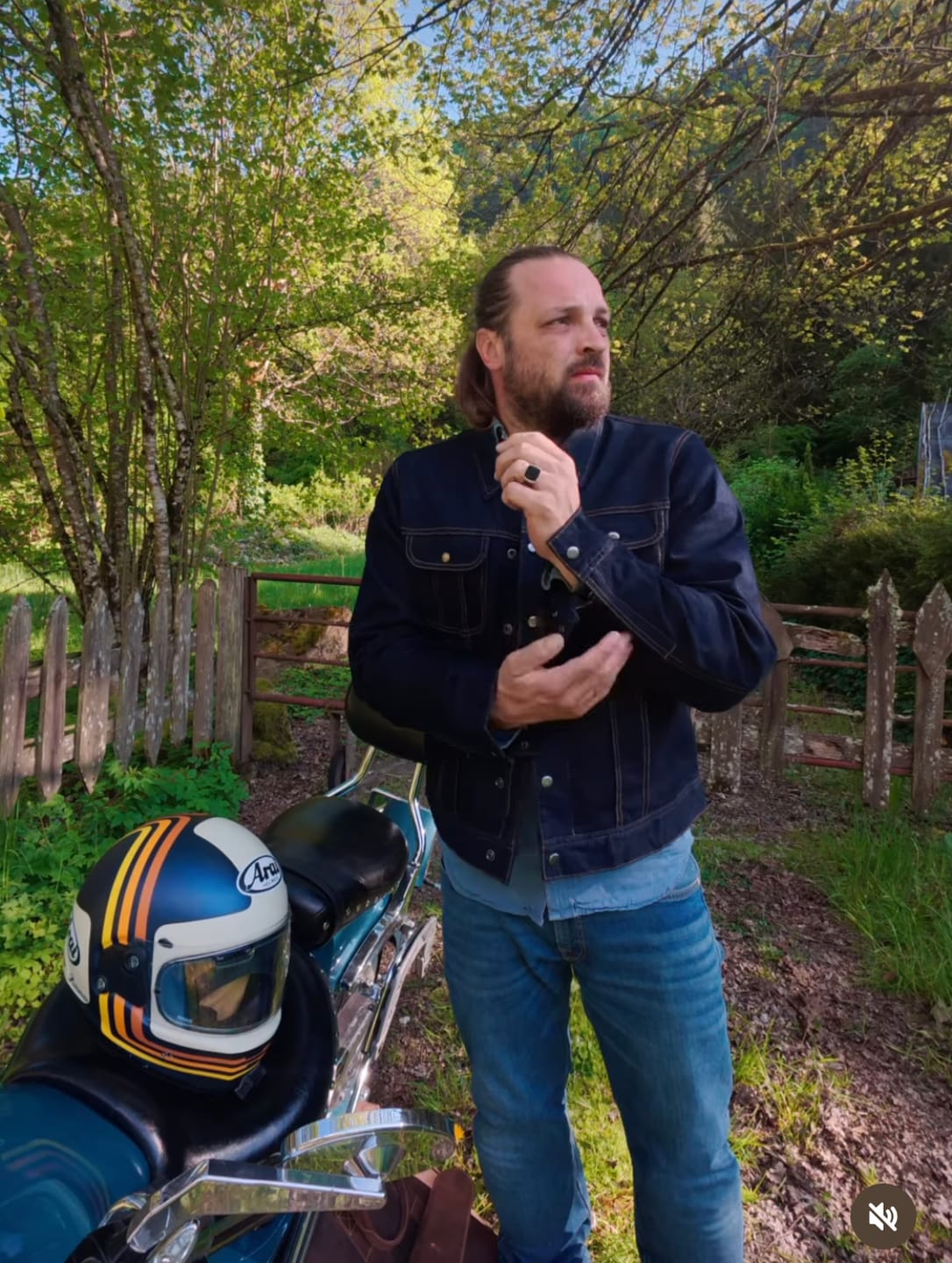 Customer photo review of zero: denim riding jacket