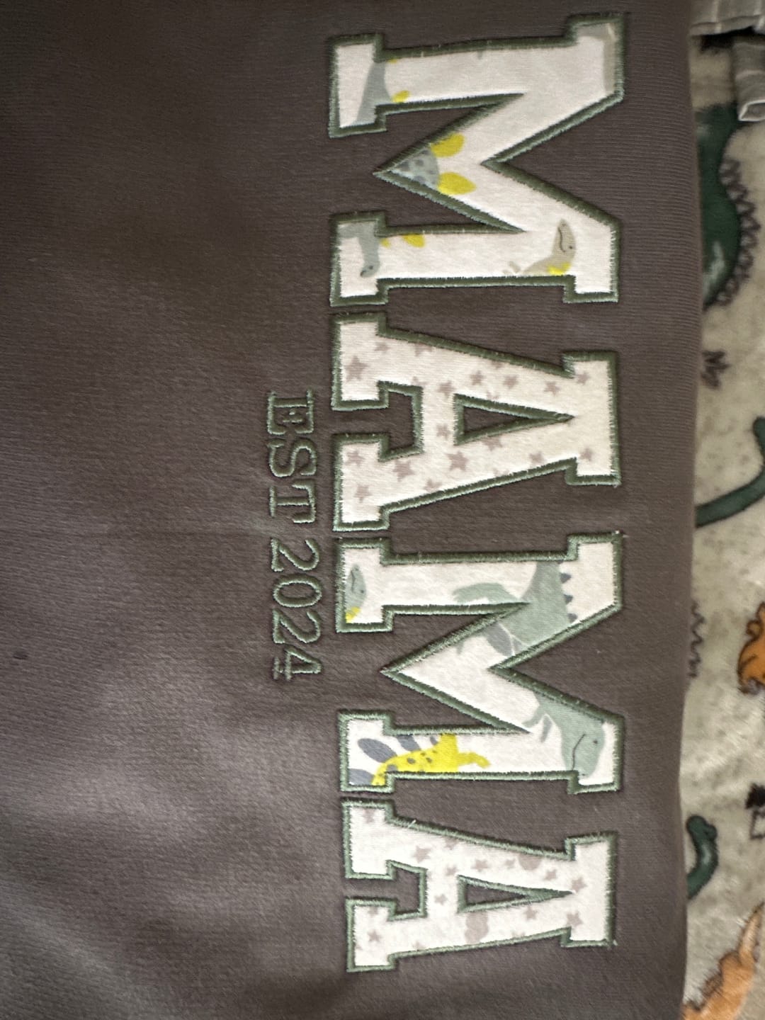 Customer photo review of MAMA Keepsake Sweatshirt
