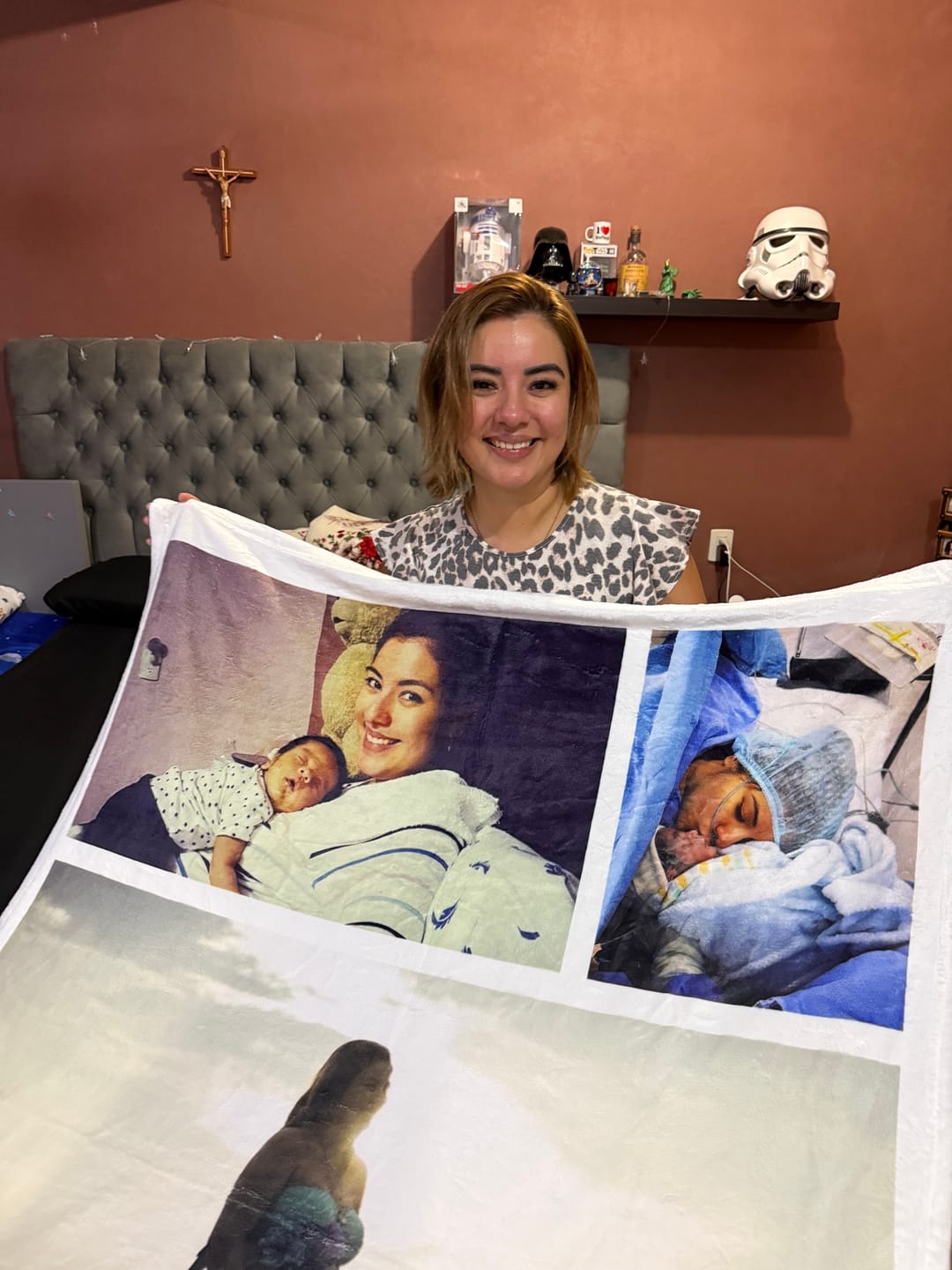 Customer photo review of Cobija frazada personalizable collage 1