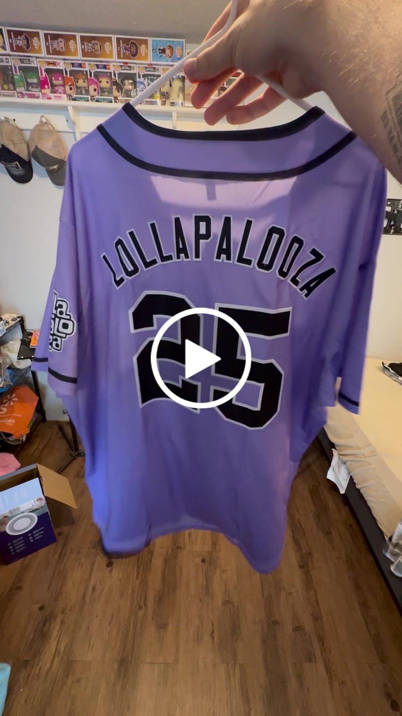 Customer video review of Custom Light Purple Black Personalized Classic Authentic Baseball Jersey