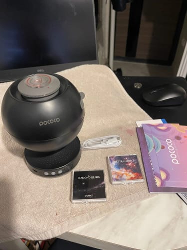 Customer photo review of POCOCO Galaxy Star Projector Replaceable Optical Film Discs, Home Planetarium Night Light Projecto Perfect Gift