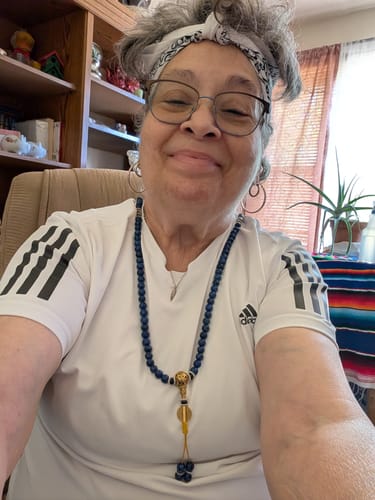 Customer photo review of Lapis Lazuli Third Eye Mala