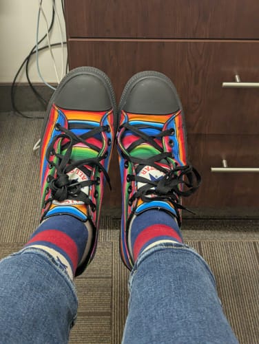 Customer photo review of OG Low Tops Chicano All Star ( Black or White Soles )