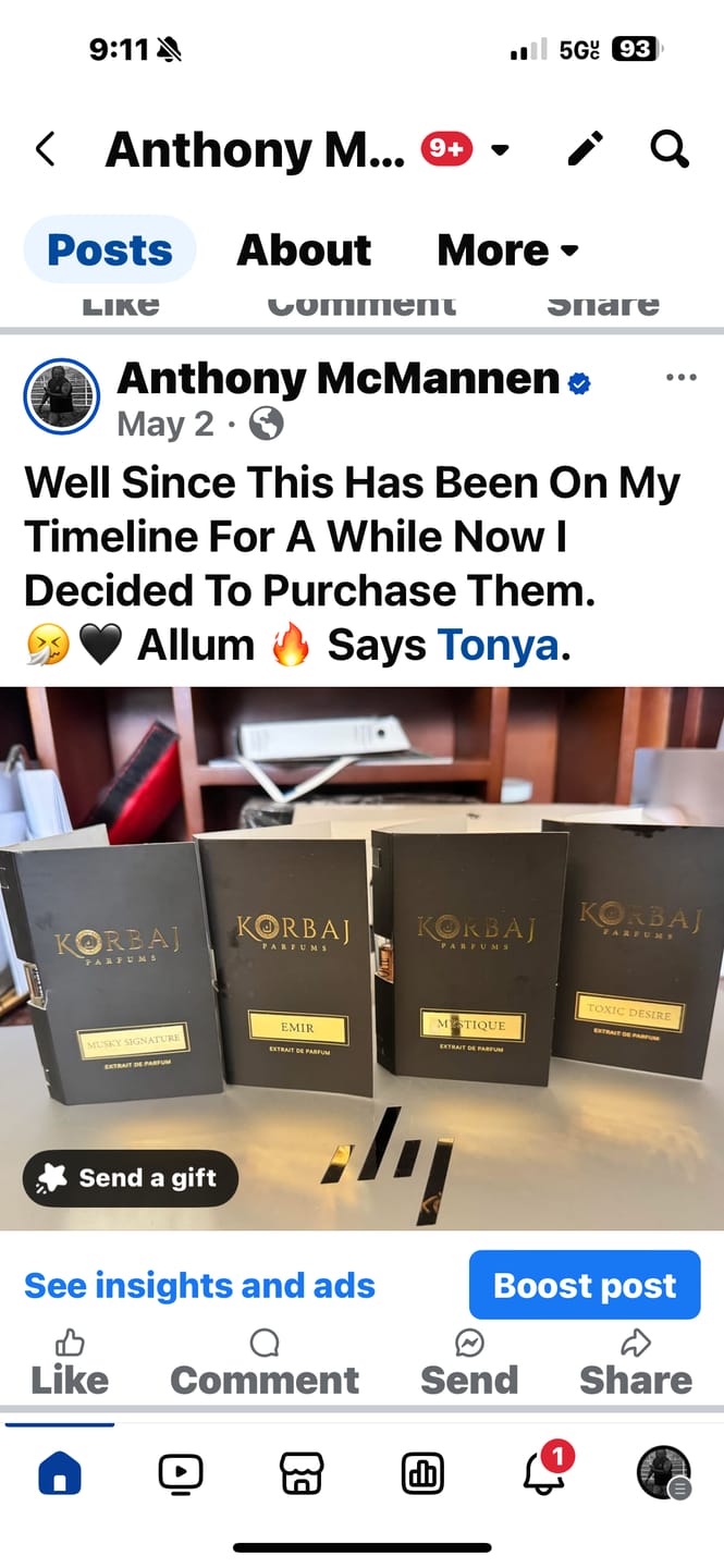 Customer photo review of Perfume Sample Set - 4 PCS