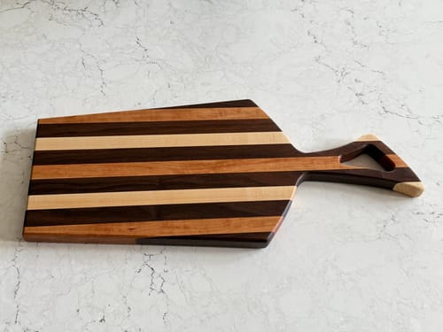 Customer photo review of 22x9.7" Aviator Charcuterie Board Acrylic Router Template