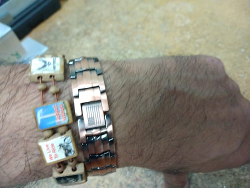 Customer photo review of Vitalis Copper Magnetic Bracelet : Helps Pair Veterans With A Service Dog Or Shelter Dog