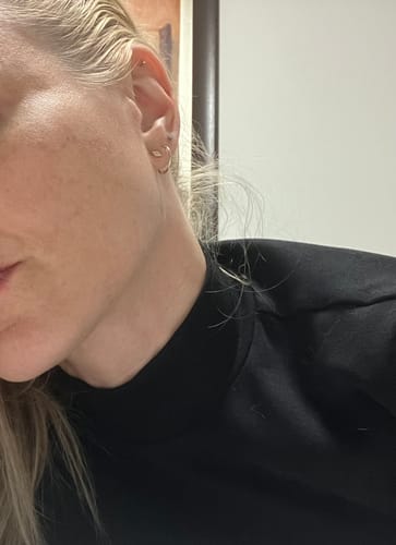 Customer photo review of Treasure Stud - 14 Karat Gold