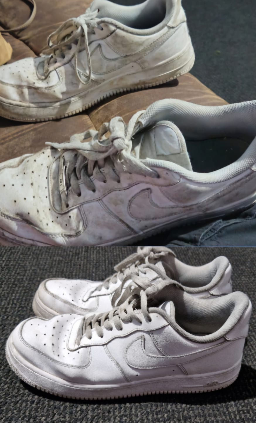 Customer photo review of Sparkling White Shoe Cleaner