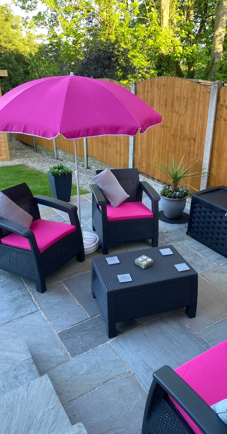 Customer photo review of Outdoor Rattan Furniture Seat Pads Water Resistant Keter Corfu Furniture Cushions