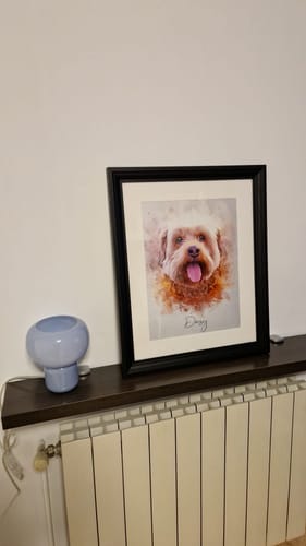 Customer photo review of Foto de tu mascota en estilo acuarela | Regalo para cachorros, perros y gatos