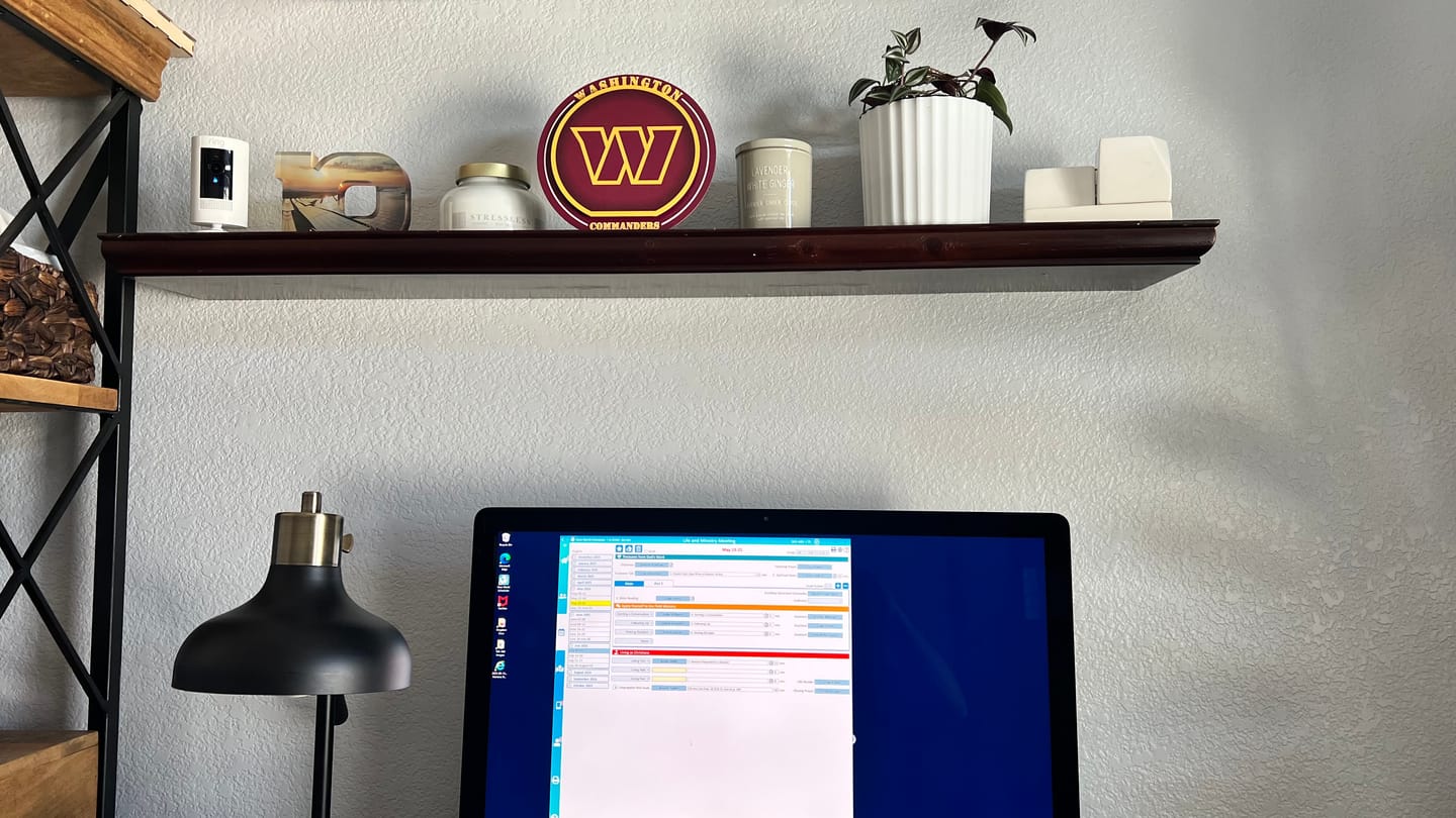 Customer photo review of Washington Commanders "Double Play" On the Shelf or on the Wall Art