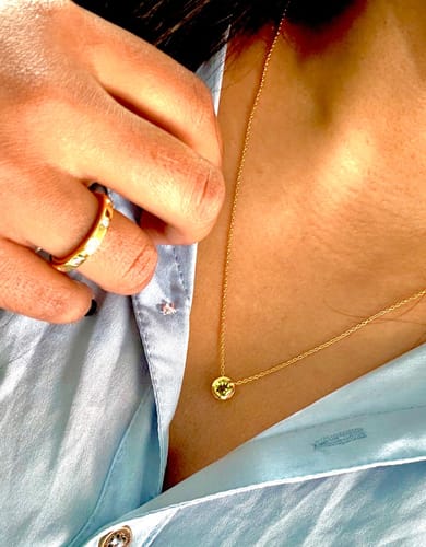 Customer photo review of Birthstone Pendant with Chain