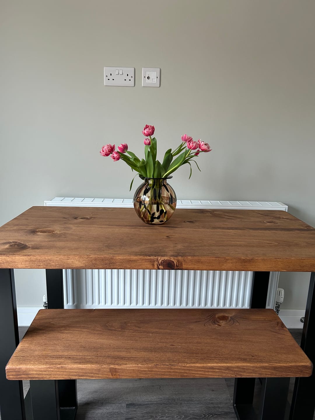 Customer photo review of Industrial Dining Table with Square Frame Leg