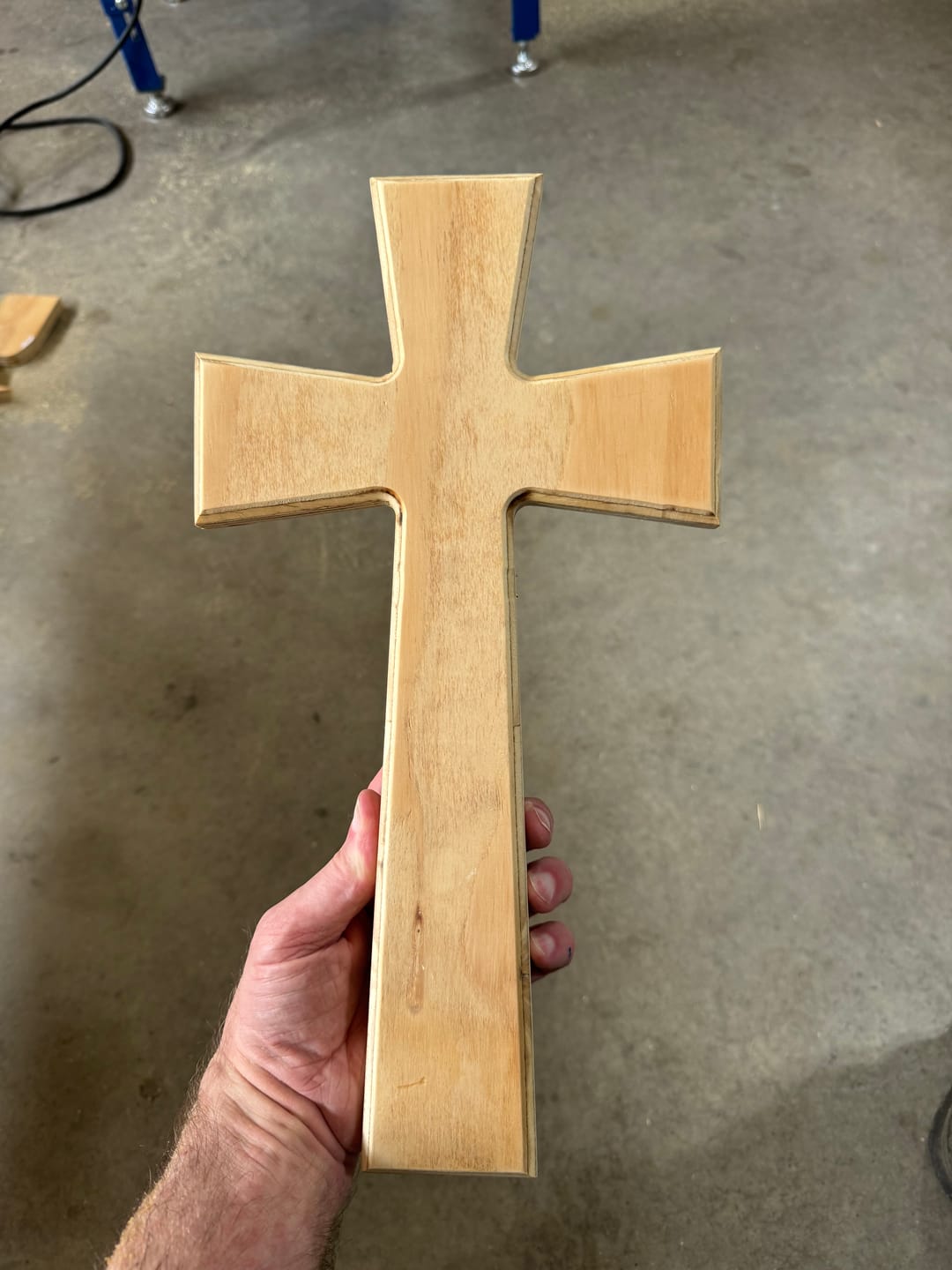 Customer photo review of 15x8" Flared Cross Acrylic Router Template