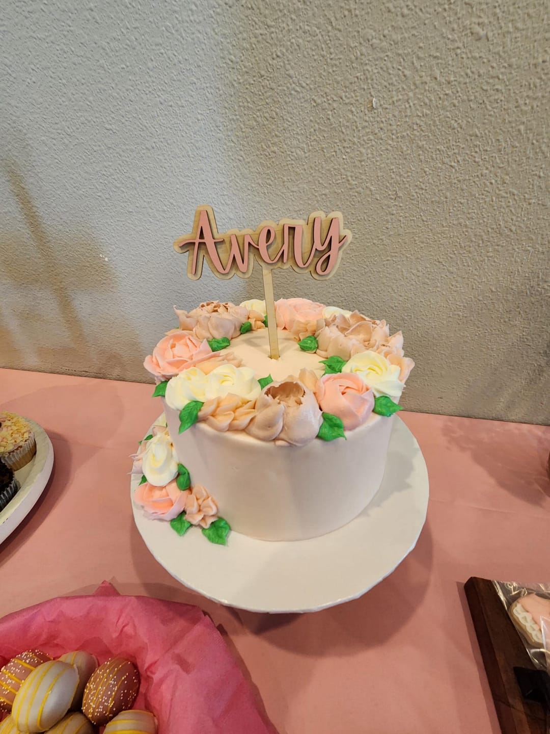 Customer photo review of Name Cake Topper