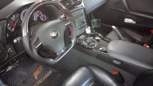 Customer photo review of Real Carbon Fiber Steering Wheel Button Trim Cover Frame Bezels interior Replacement part For Chevy Corvette C6 2006-2011