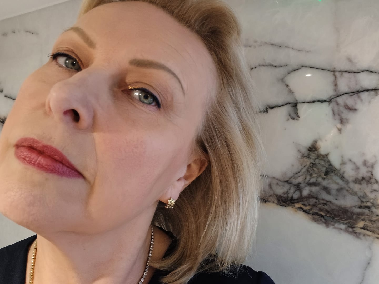 Customer photo review of Triple Bezel Hoops