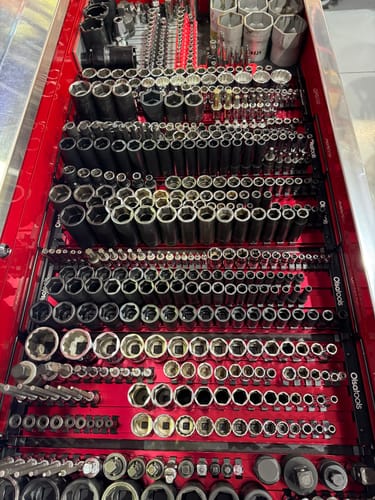 Customer photo review of 90-Slot Portable Aluminum Socket Tray