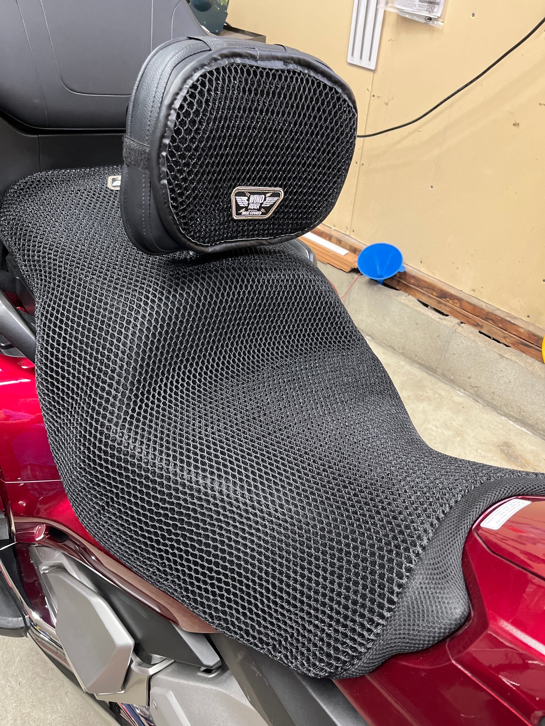 Wind Rider mesh seat cover on a Honda Goldwing GL1800