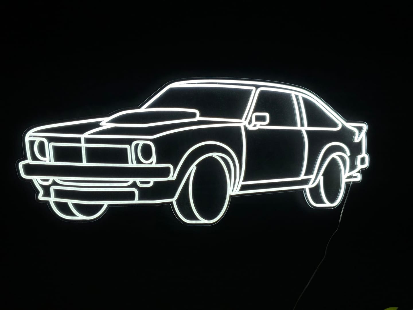 Customer photo review of Your Custom Angle Neon Silhouette