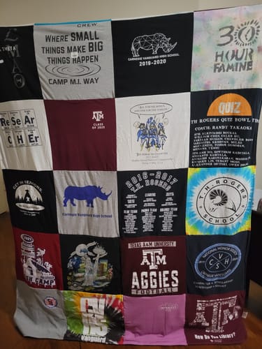 Customer photo review of Classic T-Shirt Blanket