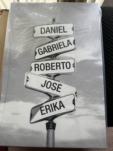 Gabby C. review of My Street Sign Custom Children Names Personalized Canvas Print image 1 out of 1