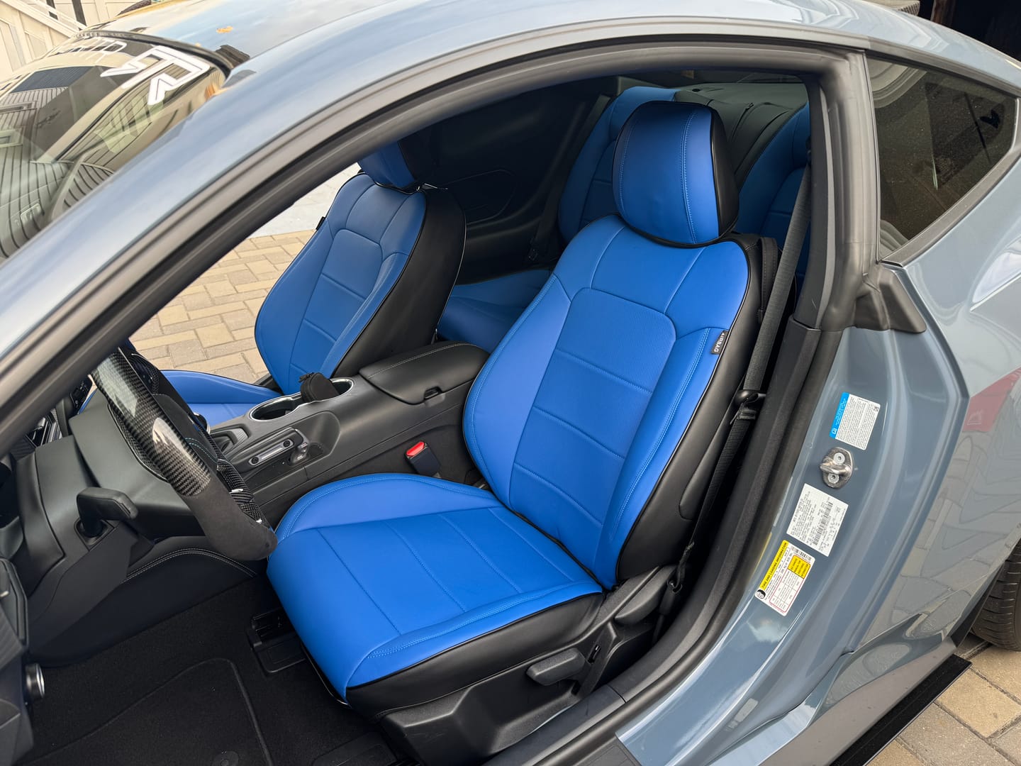 Customer photo review of 2015+ Ford Mustang Coupe Custom Leather Seat Covers