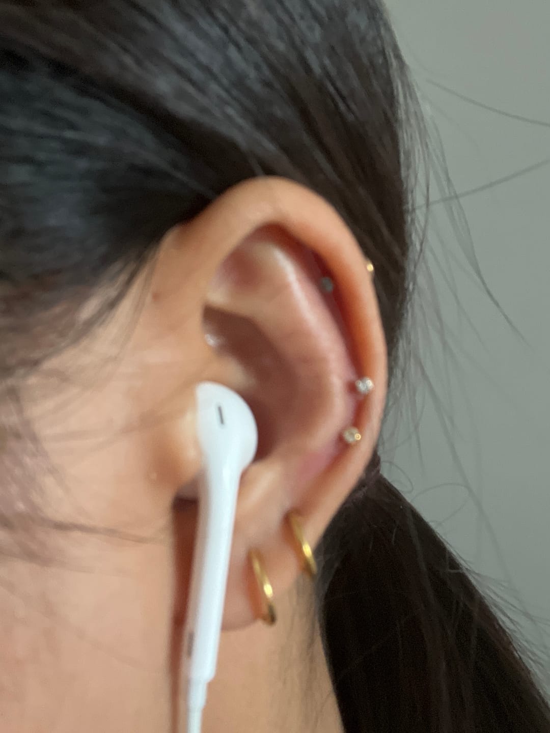 Customer photo review of Cartilage Hoop (16g)