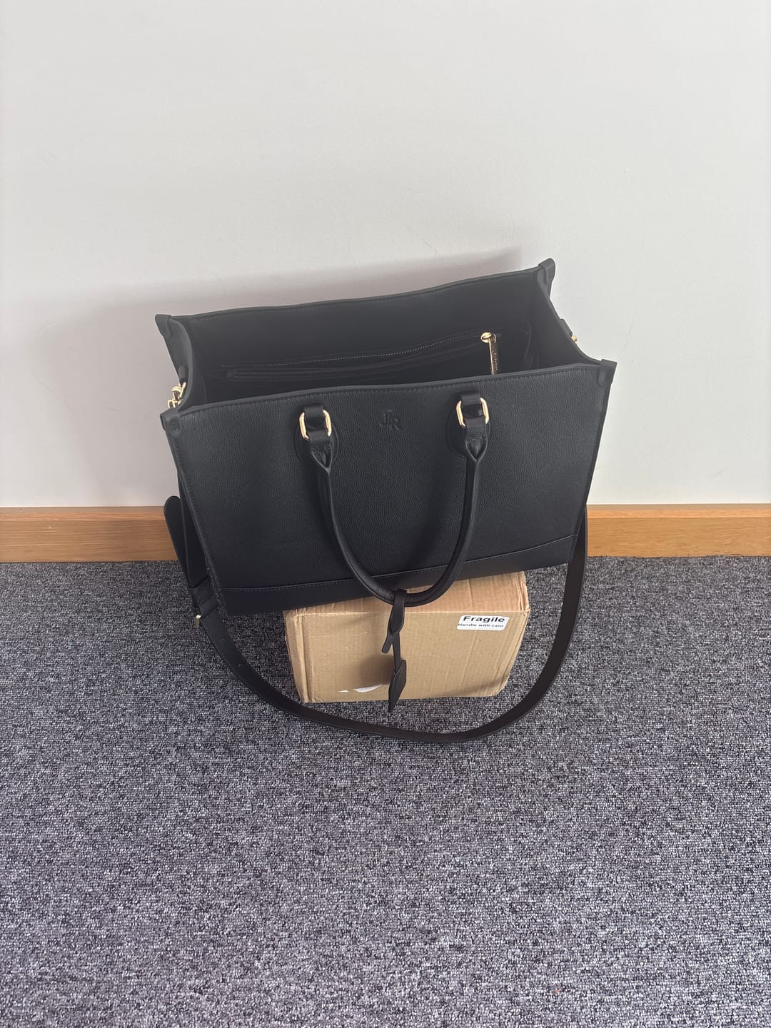 Customer photo review of The Belgrave Work Bag - Black Leather