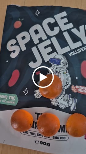 Customer video review of THC Spacejellies Vollspektrum | 100mg THC | 20 Stk.