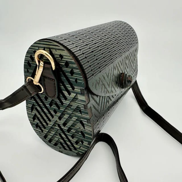 Customer photo review of Wooden clutch handbag purse laser cut svg file