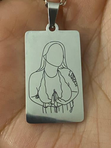 Customer photo review of Custom Soulmate© Tag Spicy Necklace