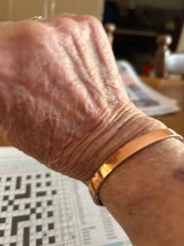 Customer photo review of Pure Copper Bracelet - Smooth Copper Bracelet - Copper Culture