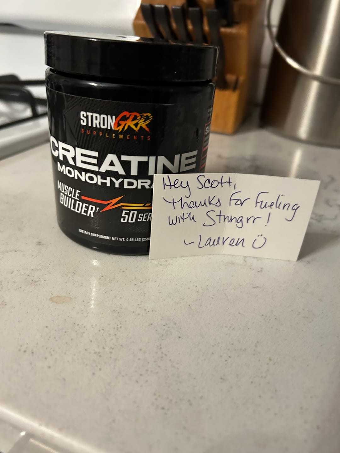 Customer photo review of Creatine