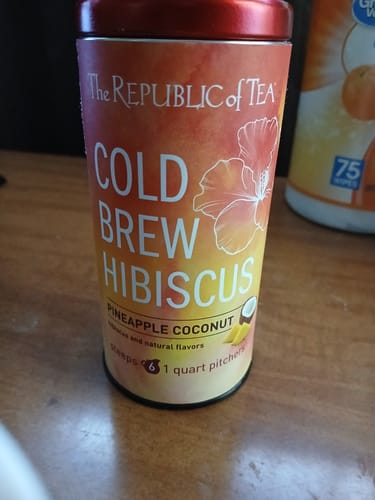 Customer photo review of Cold Brew Hibiscus Pineapple Coconut Iced Tea Pouches - 6 Pouches