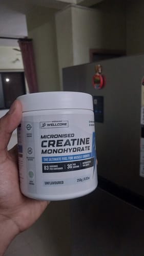 Customer photo review of Wellcore - Micronised Creatine Monohydrate (250g, 83 Servings)