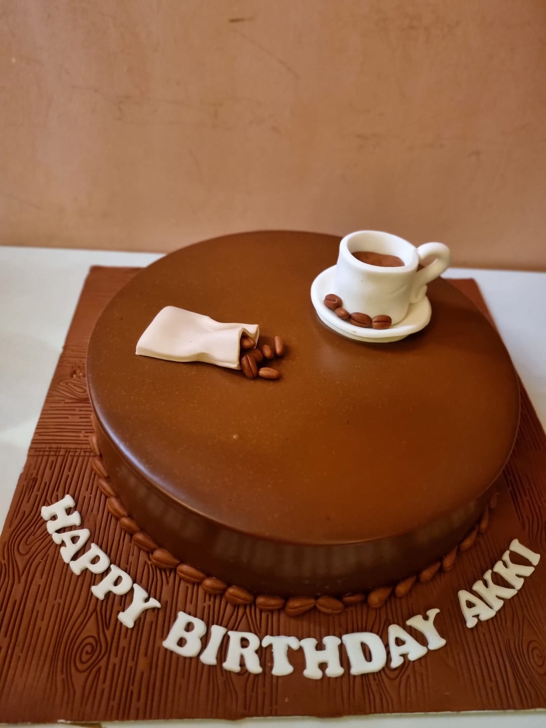Customer photo review of Coffee lover Design Cake