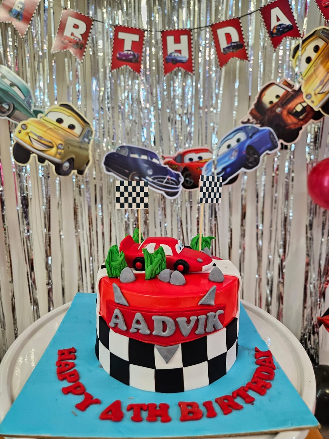 Customer photo review of Lightning Mcqueen Cake