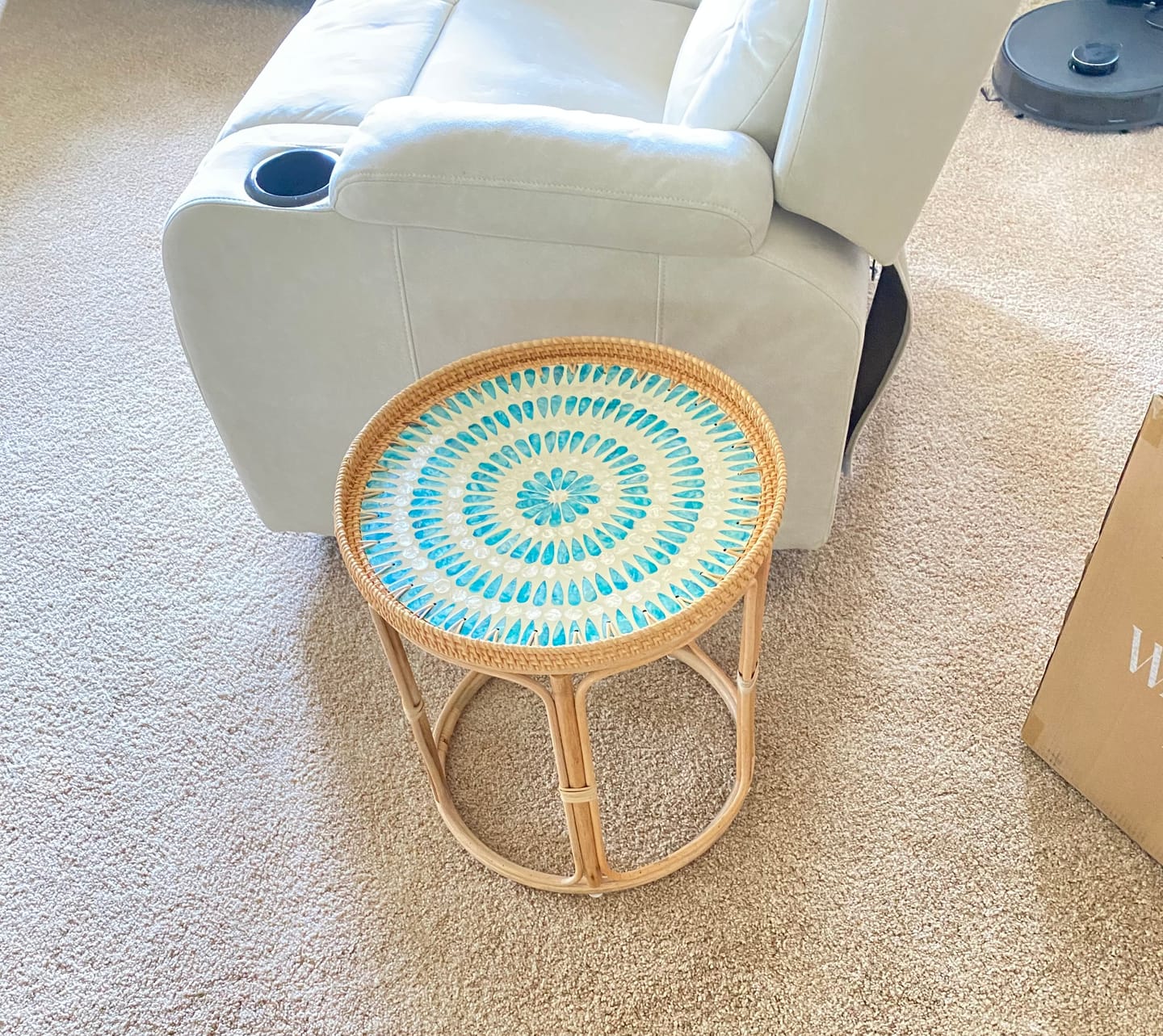 Customer photo review of Serene Rattan Table