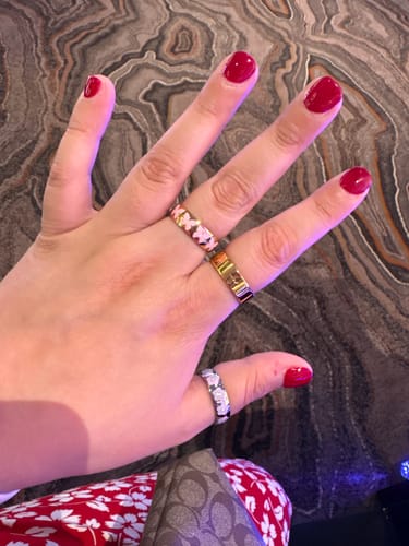 Customer photo review of Butterfly Enamel Ring Band