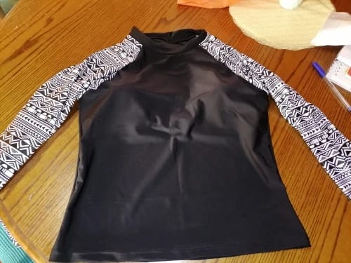 Customer photo review of Maillot de Bain Manche Longue 2 Pièces