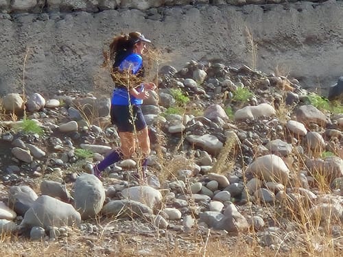 Customer photo review of Calcetin Runner de Compresion EVOLUTION Purple