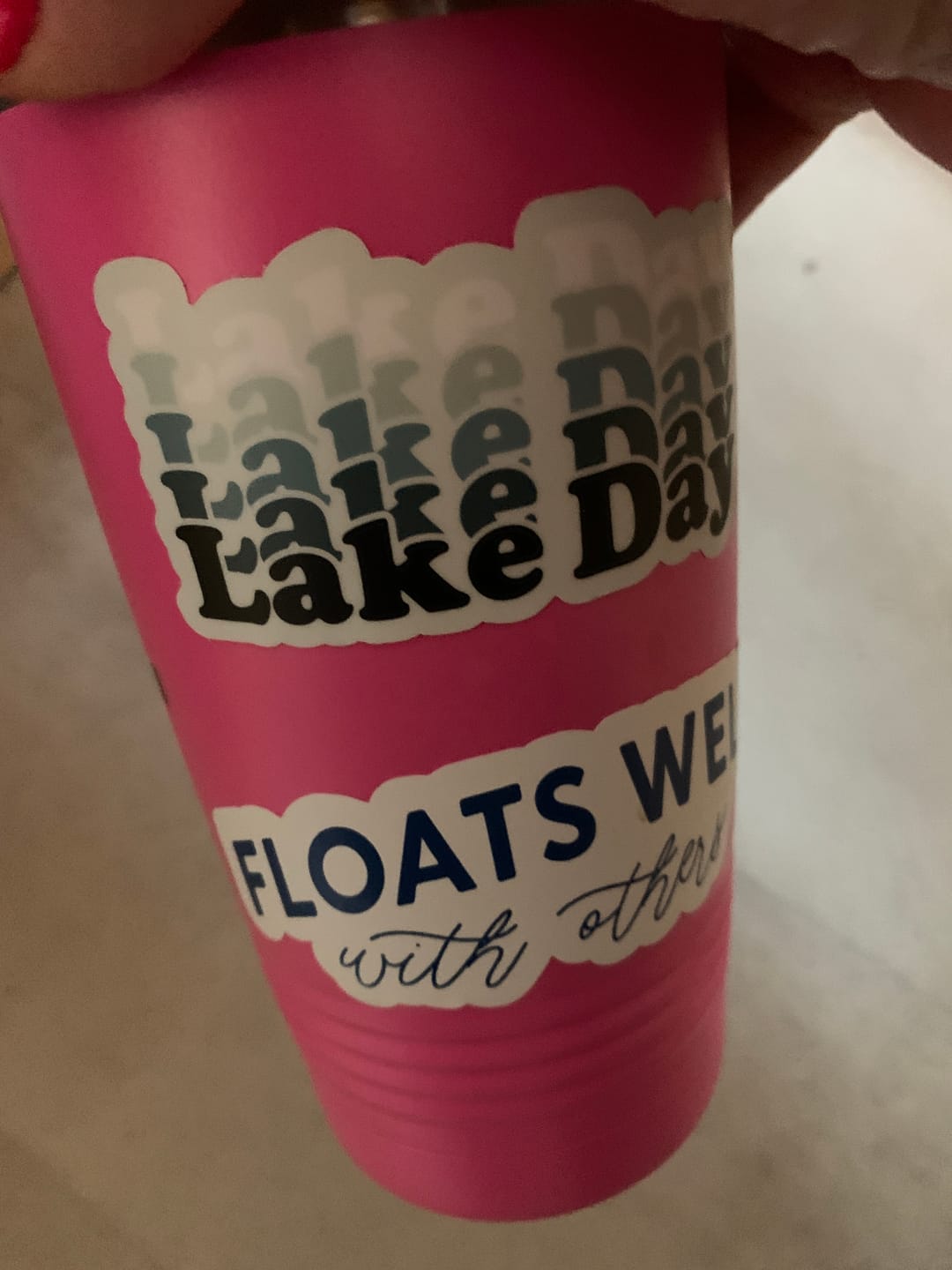 Customer photo review of Floats Well With Others (Decal)
