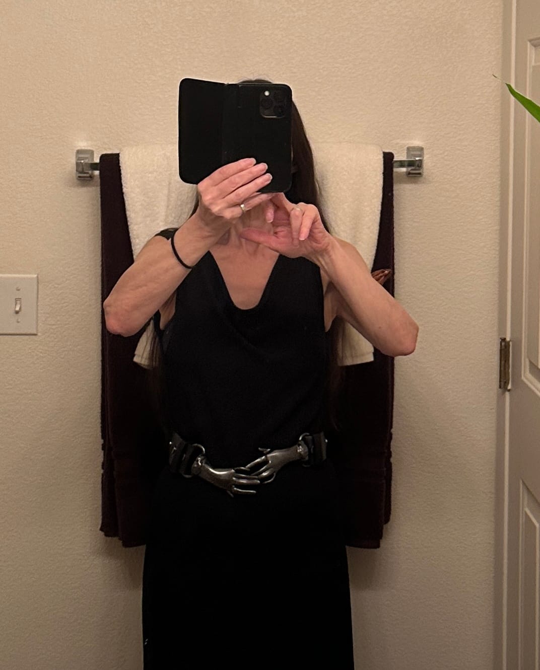 Customer photo review of PRE-ORDER - Victorian Hands Belt in Gunmetal